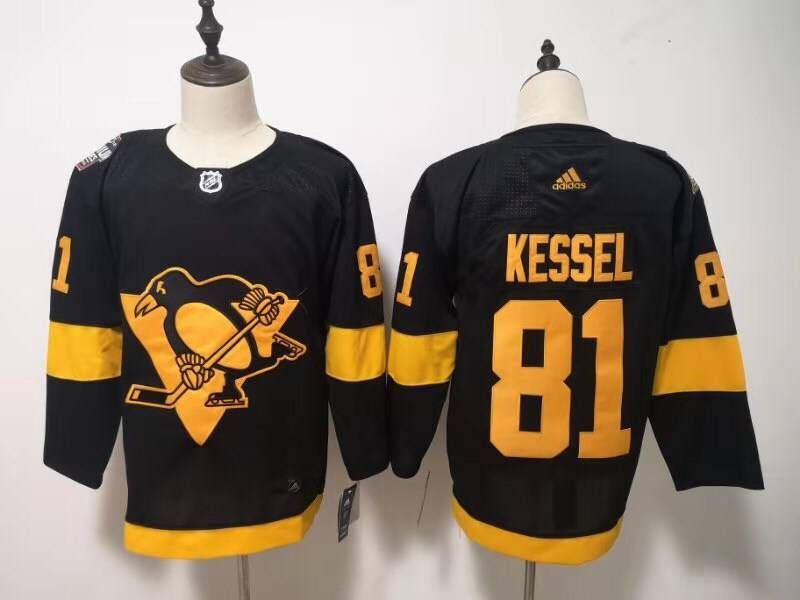 Men Pittsburgh Penguins 81 Kessel Black Adidas Third Edition Adult NHL Jersey